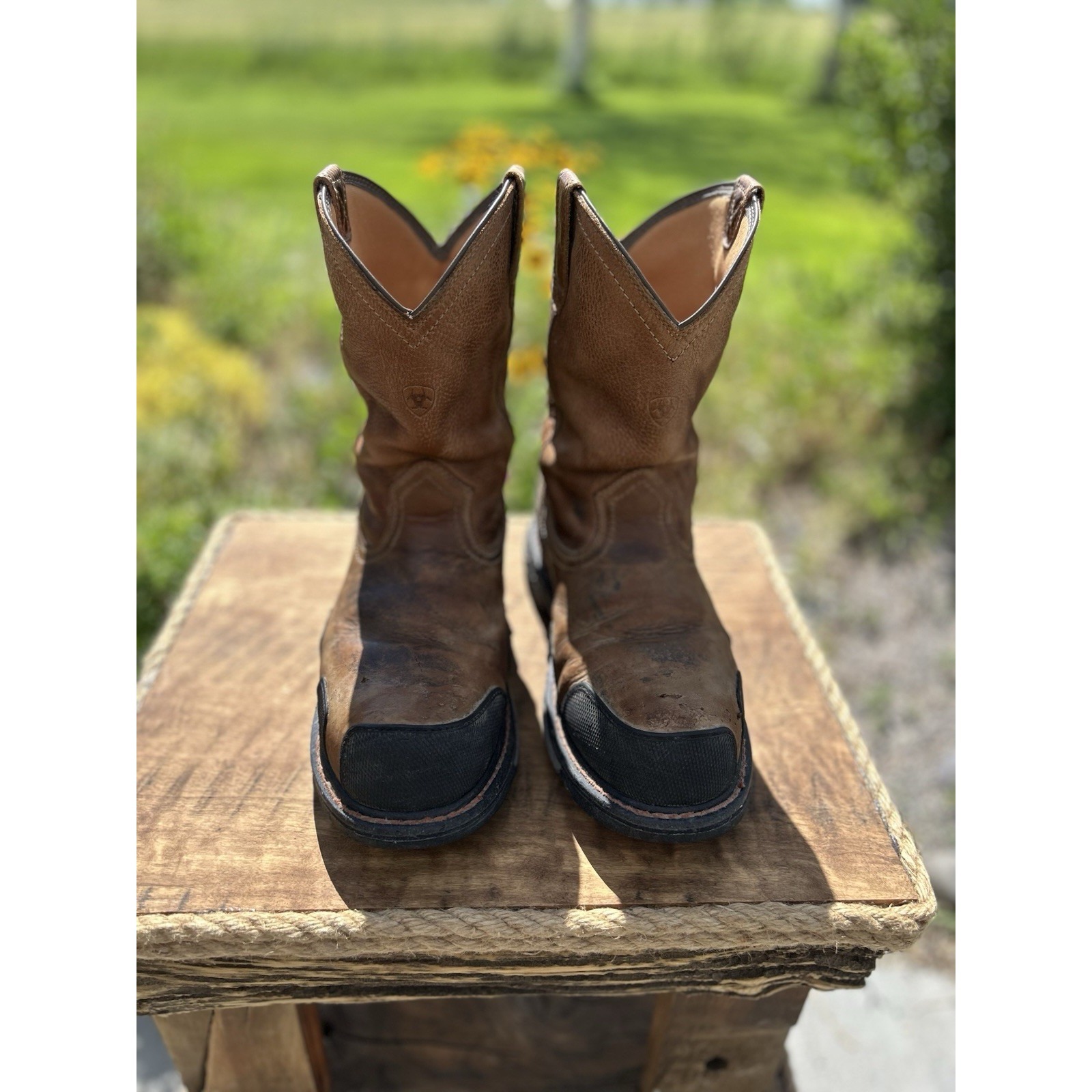 Ariat Work Waterproof Composite Toe Pull On Boots Men's 10ee Brown Eh Astm F2413